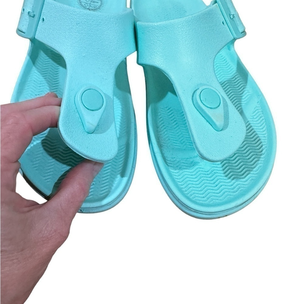 Parex Like New Flip Flops Thongs aqua Women’s Size 36 - Picture 4 of 7